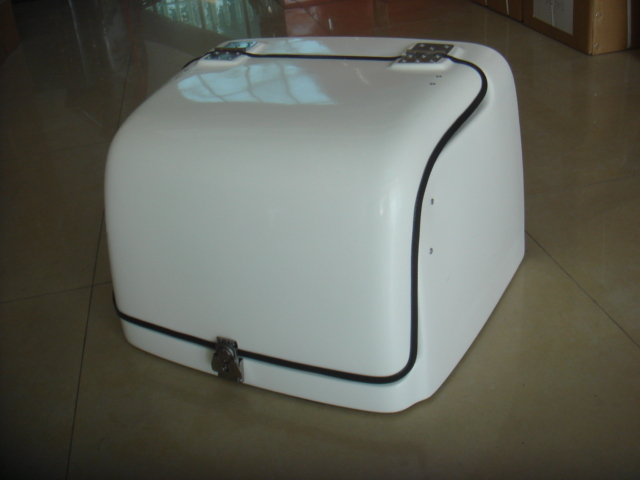 55L white Motorcycle fiberglass delivery box