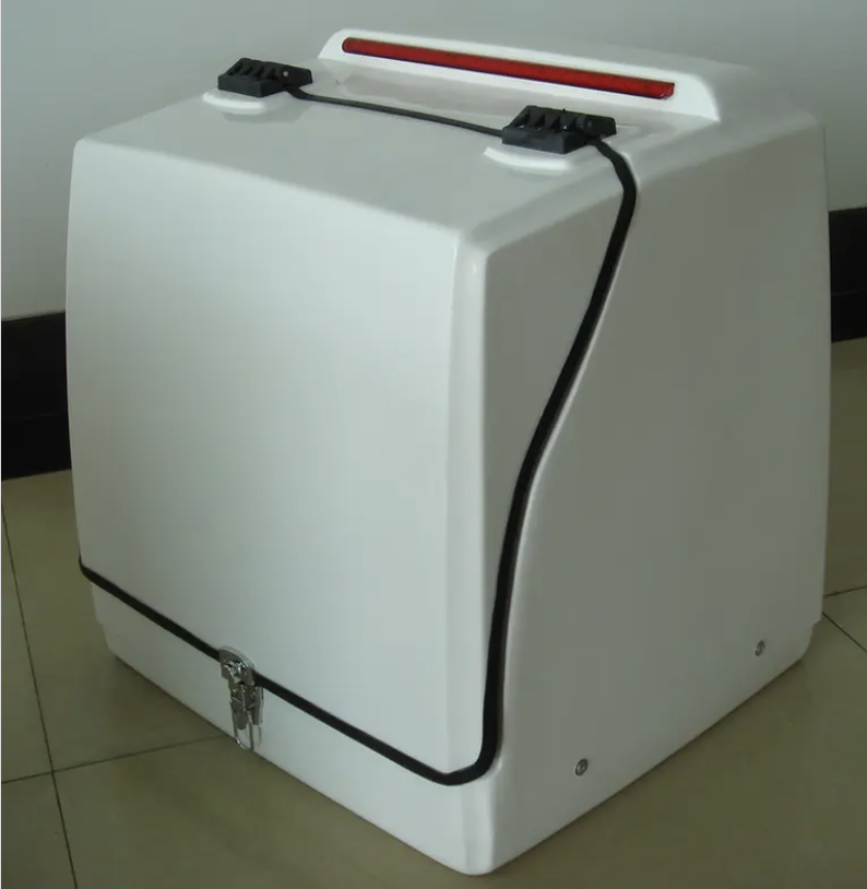 55L white Food fiberglass delivery box