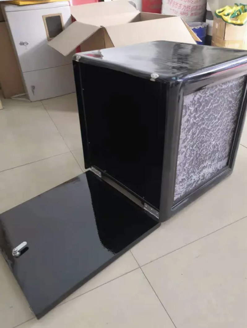 45L black Pizza fiberglass delivery box