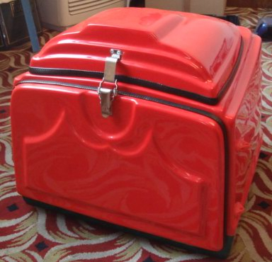 85L red Food fiberglass delivery box